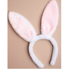 Fur Bunny Ears (Pink&White)